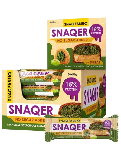 SNAQ FABRIQ Glazed bar Pistachio & Kunafa box 12 pc