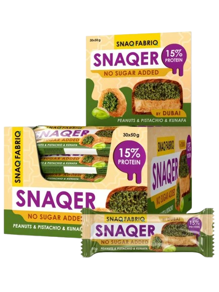 SNAQ FABRIQ Glazed bar Pistachio & Kunafa box 12 pc