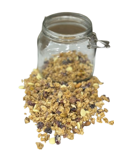 Homemade Granola with White Chocolate