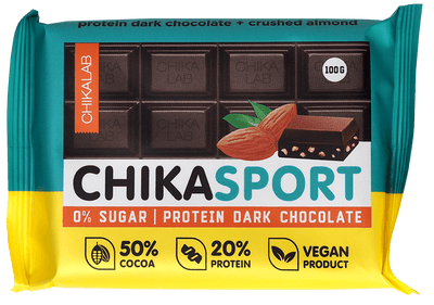 CHIKALAB Chika Sport Dark Protein Chocolate with almonds