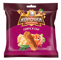 3 KOROCHKI Dry Croutons Cheese & Salmon