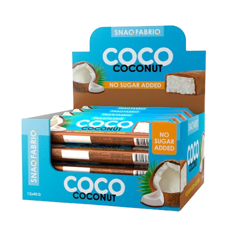 SNAQ FABRIQ Glazed bar  Coconut box 12 pcs