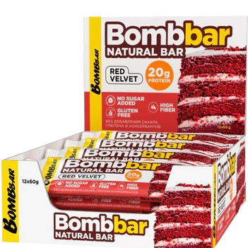 BOMBBAR Protein Bar Red Velvet 12 pc