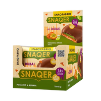 SNAQER Protein Cookies Pistachio kunafa & caramel box 10 pcs
