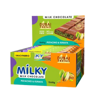 SNAQ FABRIQ Milk Chocolate with Pistachio & Kunafa box 12 pcs