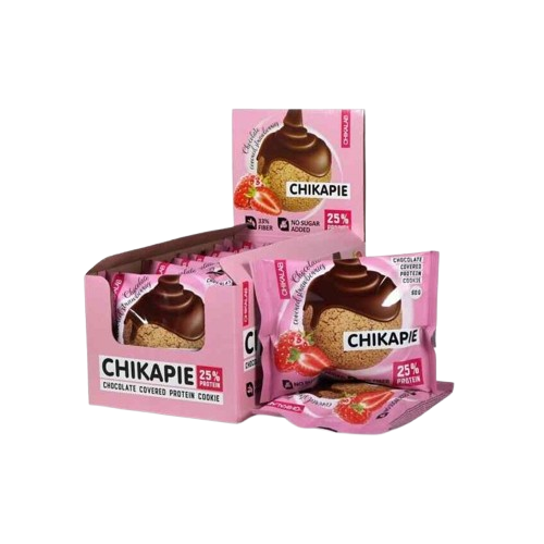 CHIKAPIE Strawberry cookie with buttercream filling box 9 pcs