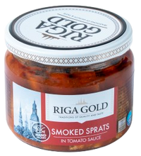 RIGA GOLD SMOKED SPRATS IN TOMATO SAUCE