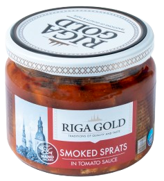 RIGA GOLD SMOKED SPRATS IN TOMATO SAUCE