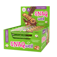SNAQ FABRIQ Chocolate hazelnuts bars (waffles) without sugar Snaq well box 15 pcs