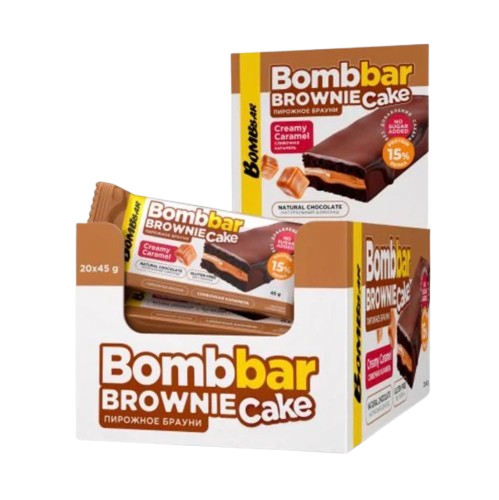 BOMBBAR Brownie Cake Creamy Caramel 12 pc