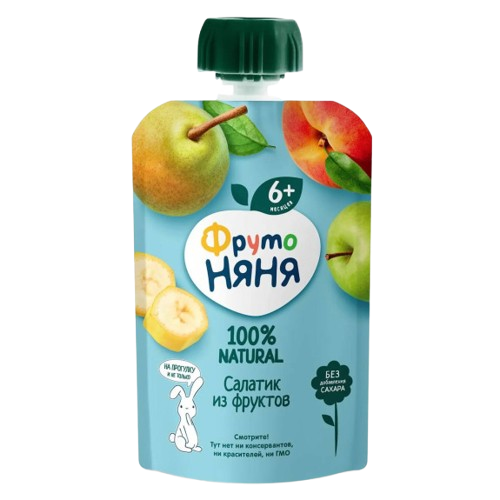 Fruto Nanny Fruit Puree Apple Banana Pear Peach Fruit Salad