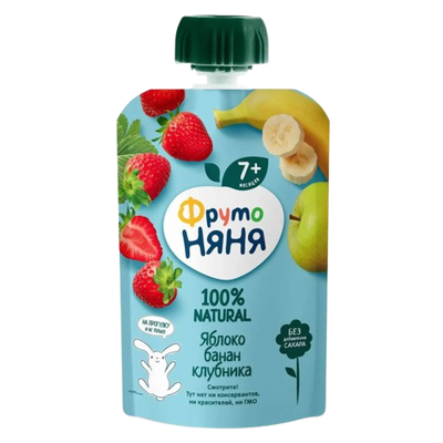 Fruto Nanny Fruit Puree Apple Banana Strawberry