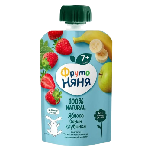 Fruto Nanny Fruit Puree Apple Banana Strawberry