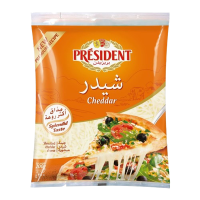 President Shredded Natural Cheddar Cheese