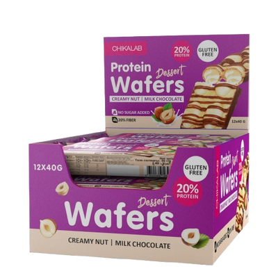 Chikalab Protein Wafers Creamy nut dessert box 12 pcs