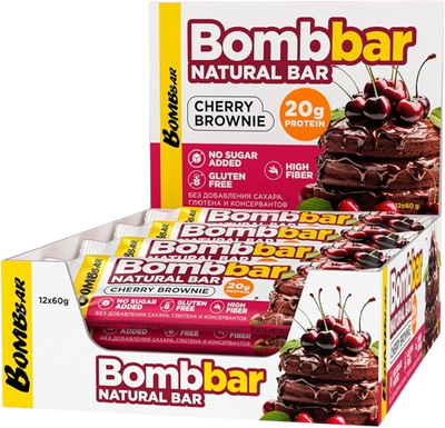 BOMBBAR Protein Bar Cherry Brownie 12 pc