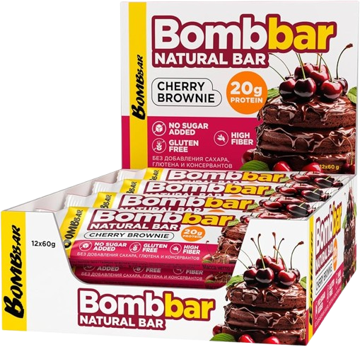 BOMBBAR Protein Bar Cherry Brownie 12 pc