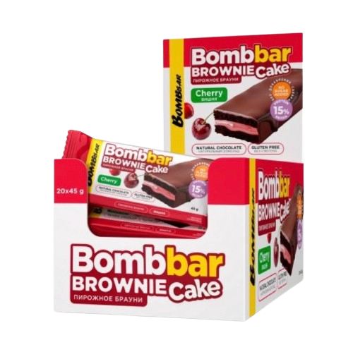 BOMBBAR Brownie Cake Cherry 12 pc