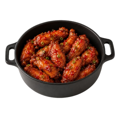 Pot of Chicken Wings in Spicy Chili Sauce ~500 g