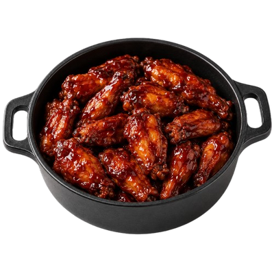 Pot of Chicken Wings in BBQ Sauce ~500 g
