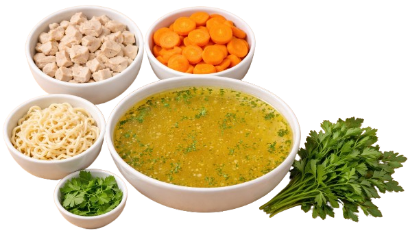 Chicken noodles soup set box 4 portions