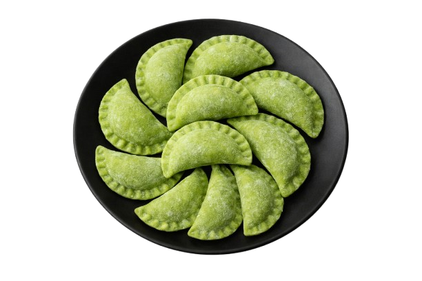 Homemade Vareniki with Mozzarella and Spinach