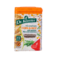 Dr.Korner Crispbreads Corn & Rice with Quinoa, Flax and Rosemary