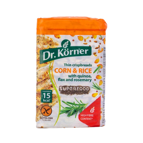 Dr.Korner Crispbreads Corn & Rice with Quinoa, Flax and Rosemary