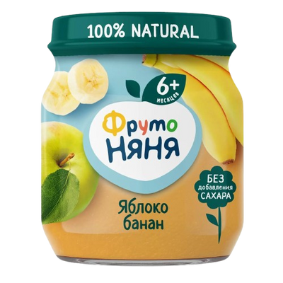 Fruto Nanny Fruit Puree Apple & Banana Jar