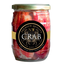 Red King Crab Cooked Merus Meat Jar