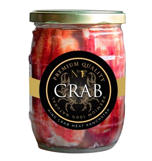 Red King Crab Cooked Merus Meat Jar