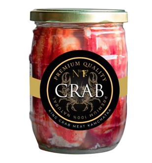 Red King Crab Cooked Merus Meat Jar