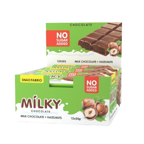 SNAQ FABRIQ Milk Chocolate with Choco-nut ( hazelnuts ) filling box 12 pcs