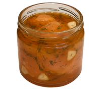 Shrimp in marinade (with garlic and dill)