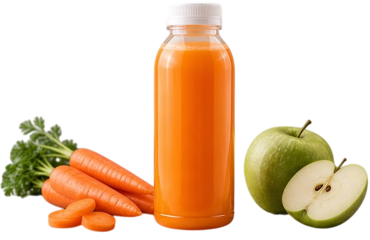 Freshly Squeezed Apple/Carrot Juice