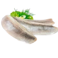 Lightly Salted Olyutor Herring Fillet with dill