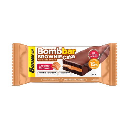 BOMBBAR Brownie Cake Creamy Caramel