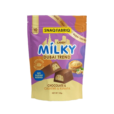 Snaq Fabriq Milk Chocolate Dubai Trend Cashew and Kunafa