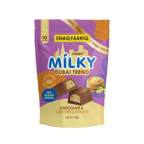 Snaq Fabriq Milk Chocolate Dubai Trend Cashew and Kunafa