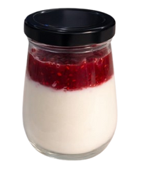 Homemade Cottage Cheese (9% FAT) with Sour Cherry Preserve (no sugar added)