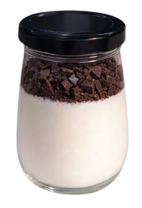 Homemade Greek Yogurt with Dark Chokolate Pieces
