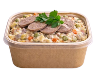 Gustarro Salad Stolichny with Beef Tongue