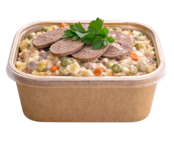 Gustarro Salad Stolichny with Beef Tongue