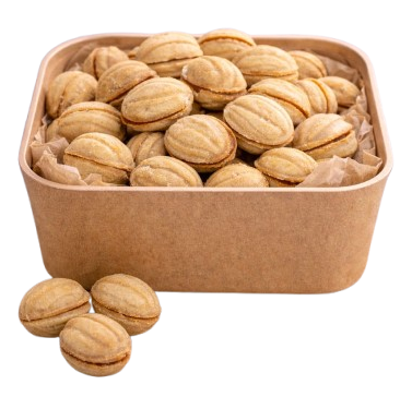 Oreshki cookies with boiled condensed milk