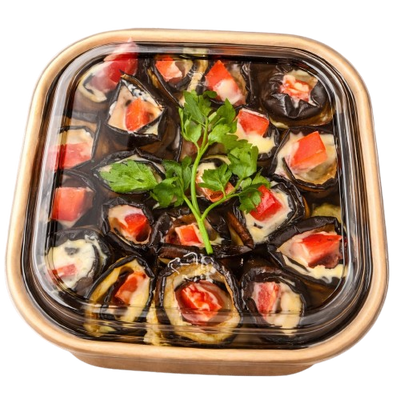 Gustarro Rolled Eggplants with Tomato and cheese