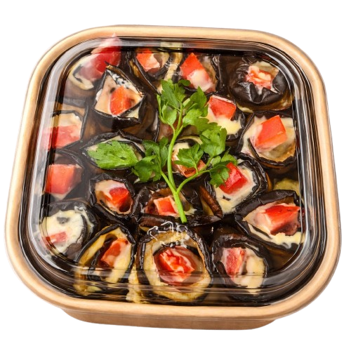 Gustarro Rolled Eggplants with Tomato and cheese