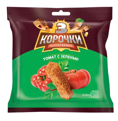 3 KOROCHKI Dry Croutons Tomato & Herbs