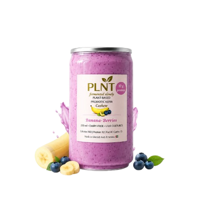 Probiotic Yogurt With Protein and Banana and Berries  (no added sugar)