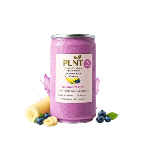 Probiotic Yogurt With Protein and Banana and Berries  (no added sugar)