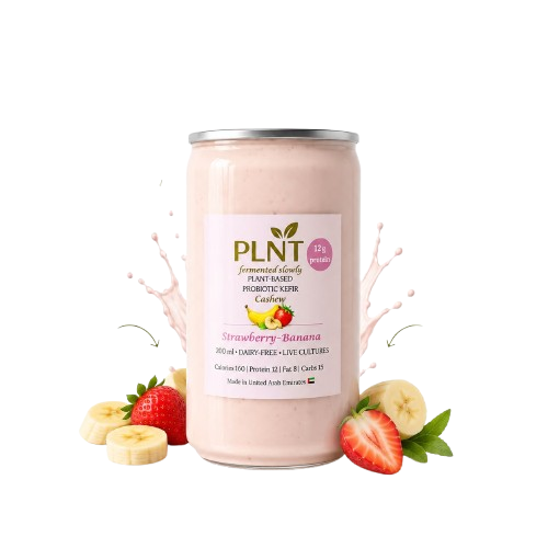 Probiotic Yogurt With Protein, Strawberries and Banana  (no added sugar)